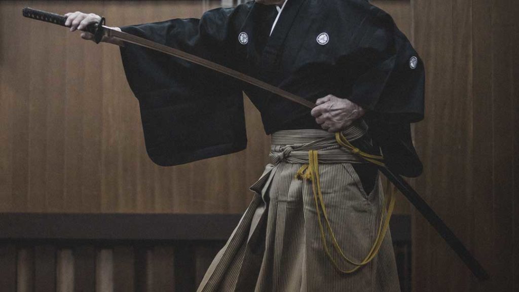 iaido sword draw stance